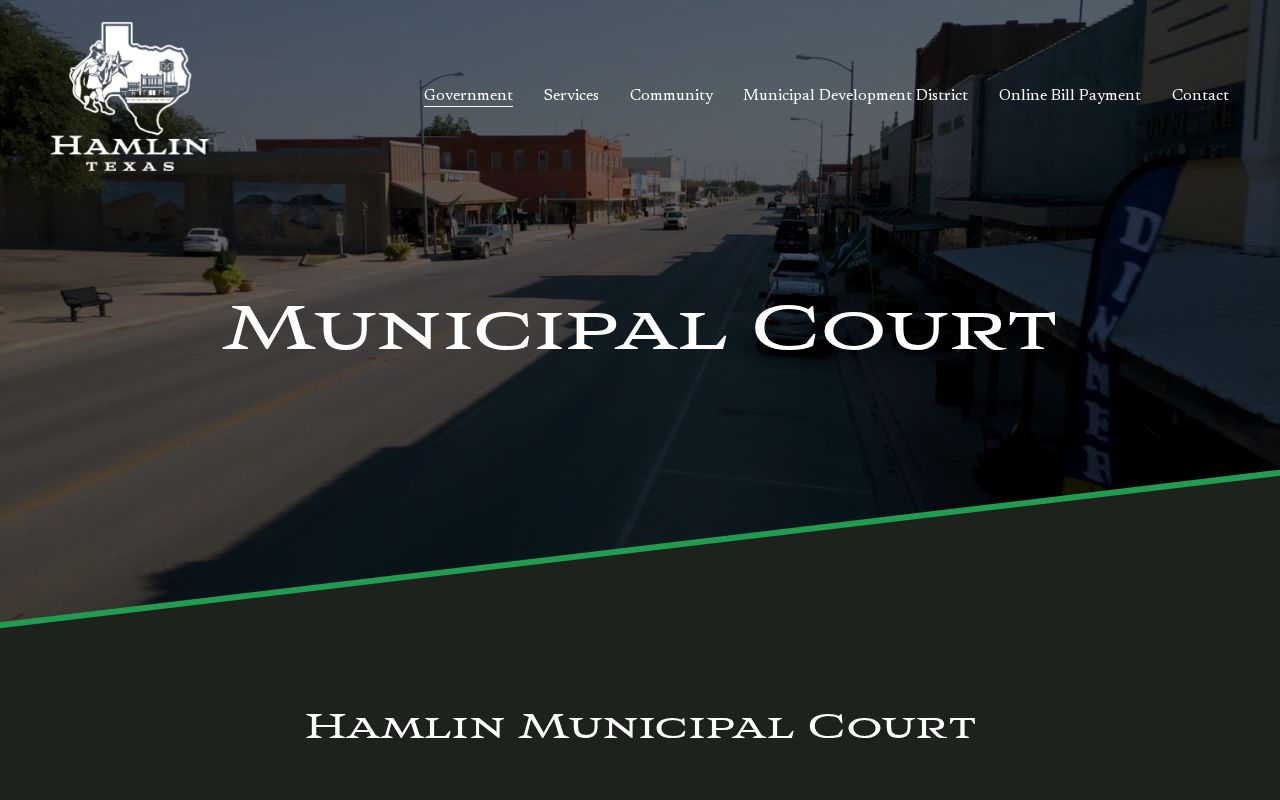 Hamlin warrant records source, official municipal court hours and contact